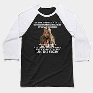 Bible Verses Gift Idea The Devil Whispered in My Ear Baseball T-Shirt